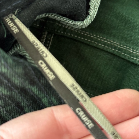 Cruise Designer Womens Tie Waist Green Stone Wash Jeans Size 38 - Picture 8 of 12